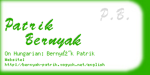 patrik bernyak business card